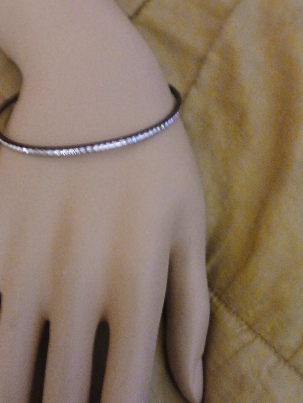 Elegant Silver-Tone Crystal Pavé Bracelet - Women's Jewelry
